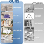 4-Legged Foldable Octopus Drying Rack With Wheels & Aluminum Rods - 360° Rotatable Design