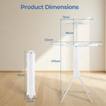4-Legged Foldable Octopus Drying Rack With Wheels & Aluminum Rods - 360° Rotatable Design