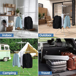 4-Legged Foldable Octopus Drying Rack With Wheels & Aluminum Rods - 360° Rotatable Design