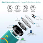 GMCELL Pack of 4 AA Rechargeable Lithium Batteries 1.5V 3000mWh 1000Cycles