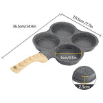 4-Slot Aluminium Non-stick Frying Pan