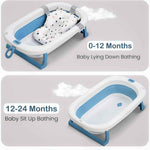 Bathtub For Babies With Anti-Skid Base Support Cushion & Drainer For Ages 0 to 3 years