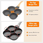4-Slot Aluminium Non-stick Frying Pan