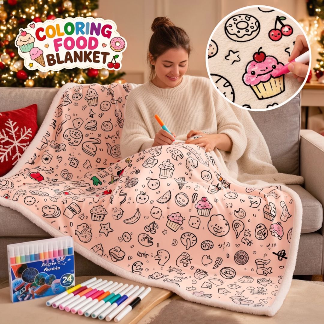 Soft Coloring Blanket 165x130cm