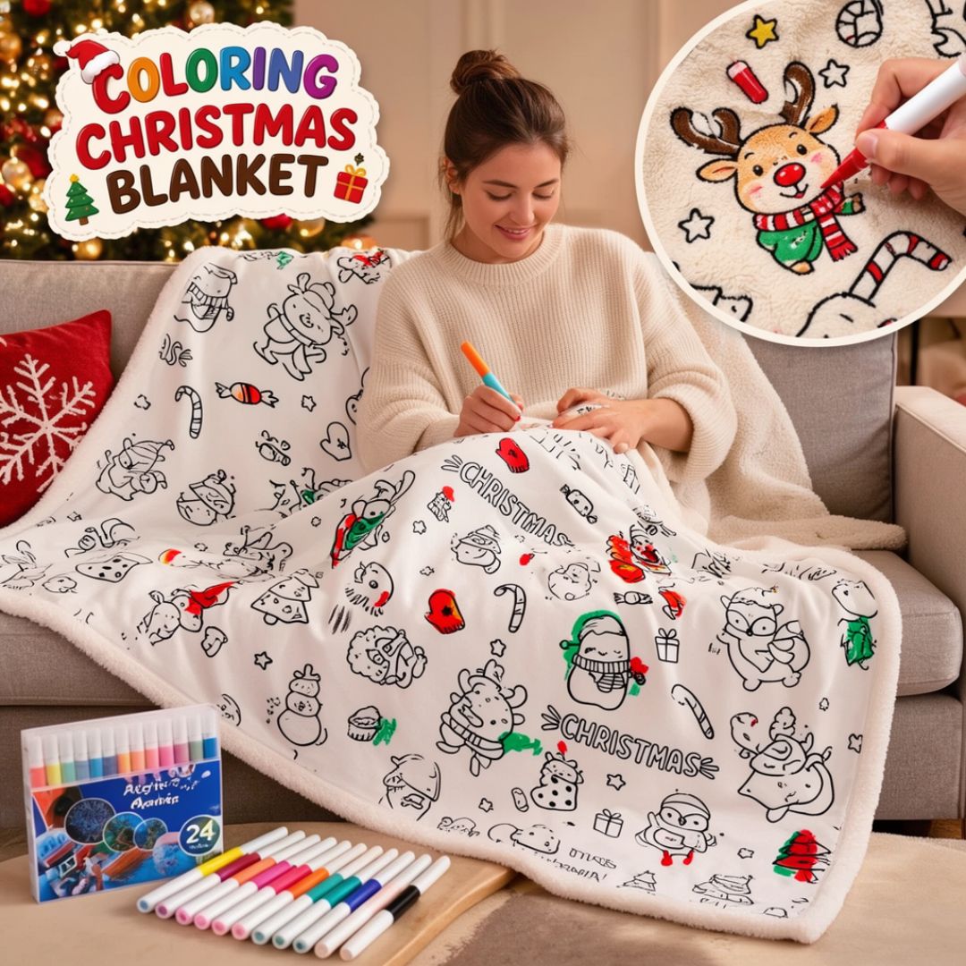 Soft Coloring Blanket 165x130cm