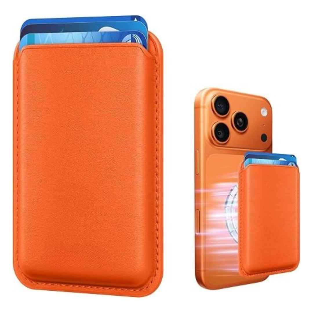 Mag-Safe Strong Magnetic RFID Leather Card Holder For All Phones