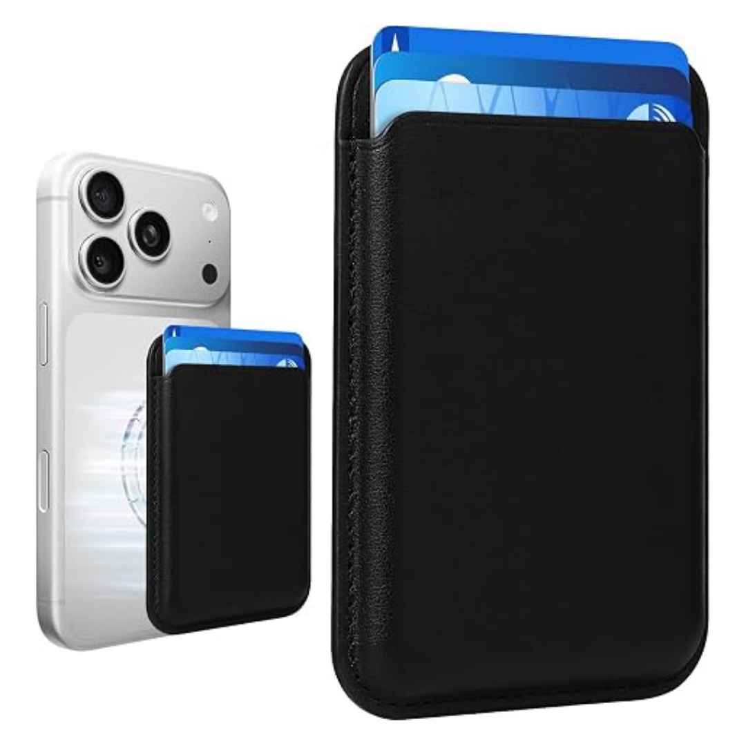 Mag-Safe Strong Magnetic RFID Leather Card Holder For All Phones