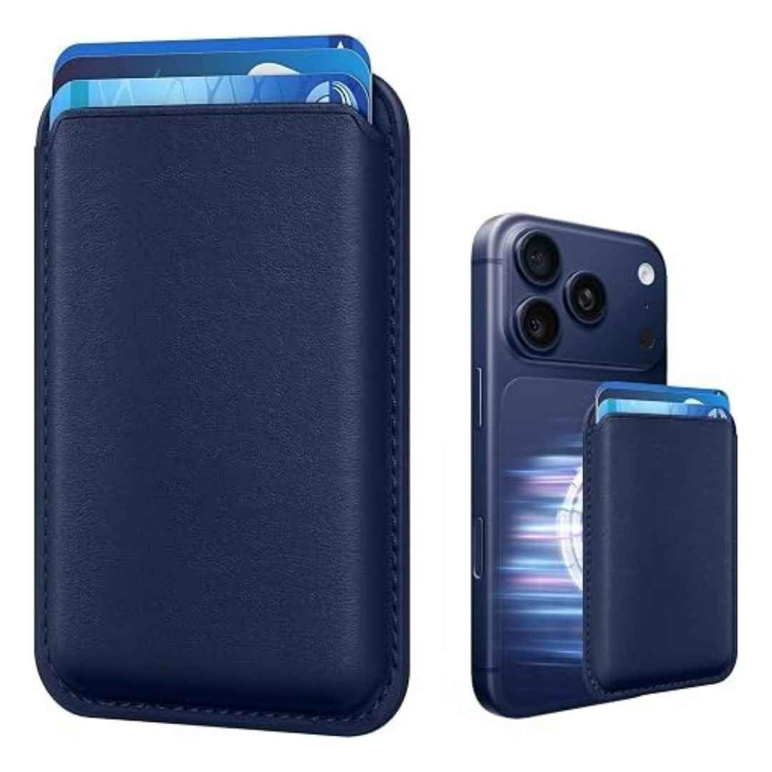 Mag-Safe Strong Magnetic RFID Leather Card Holder For All Phones