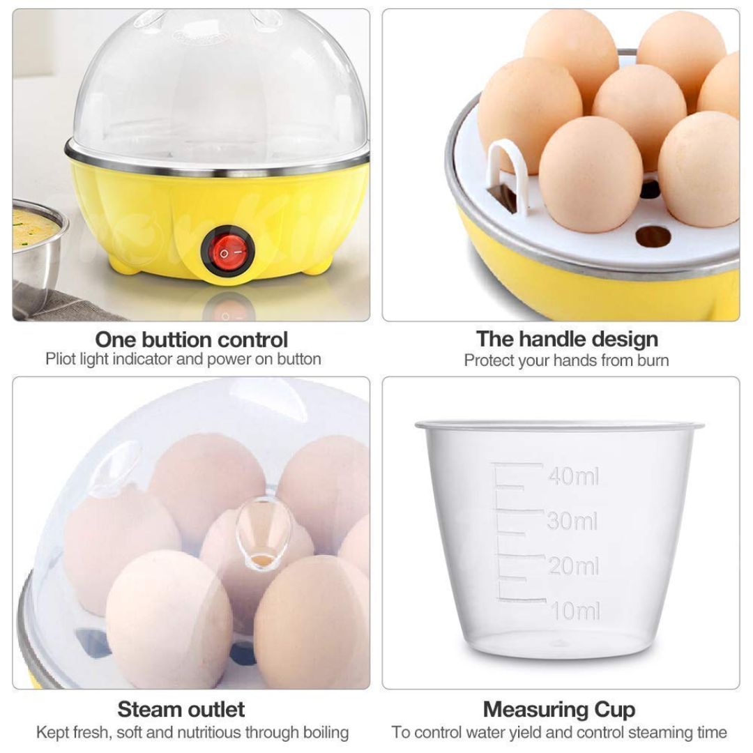 Electric Automatic Egg Boiler & Steamer 7 Egg Poacher Capacity 350 Watt