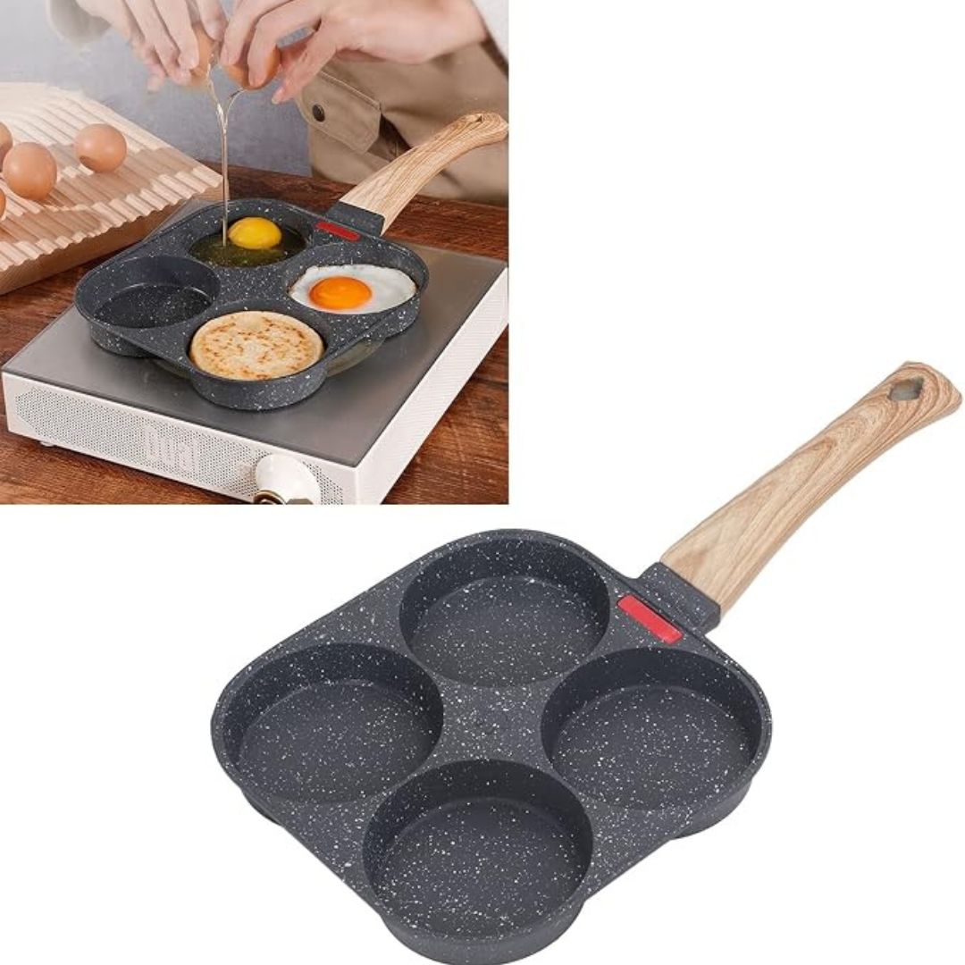4-Slot Aluminium Alloy Non-stick Coating Frying Pan