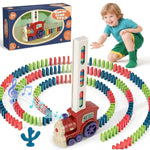 Automatic Battery-Powered Domino Train Toy 60 Pcs For Kids 4-8