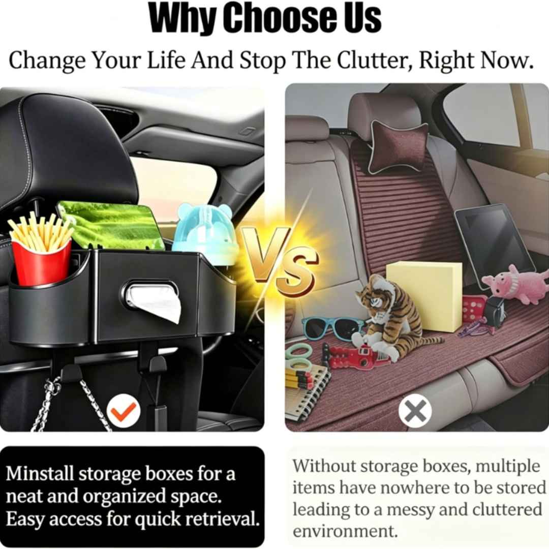 4 in 1 Multifunctional Back Seat Car Organizer