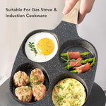 4-Slot Aluminium Marble Granite Non-stick Coating Frying Pan