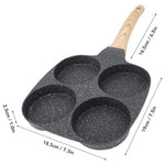 4-Slot Aluminium Marble Granite Non-stick Coating Frying Pan