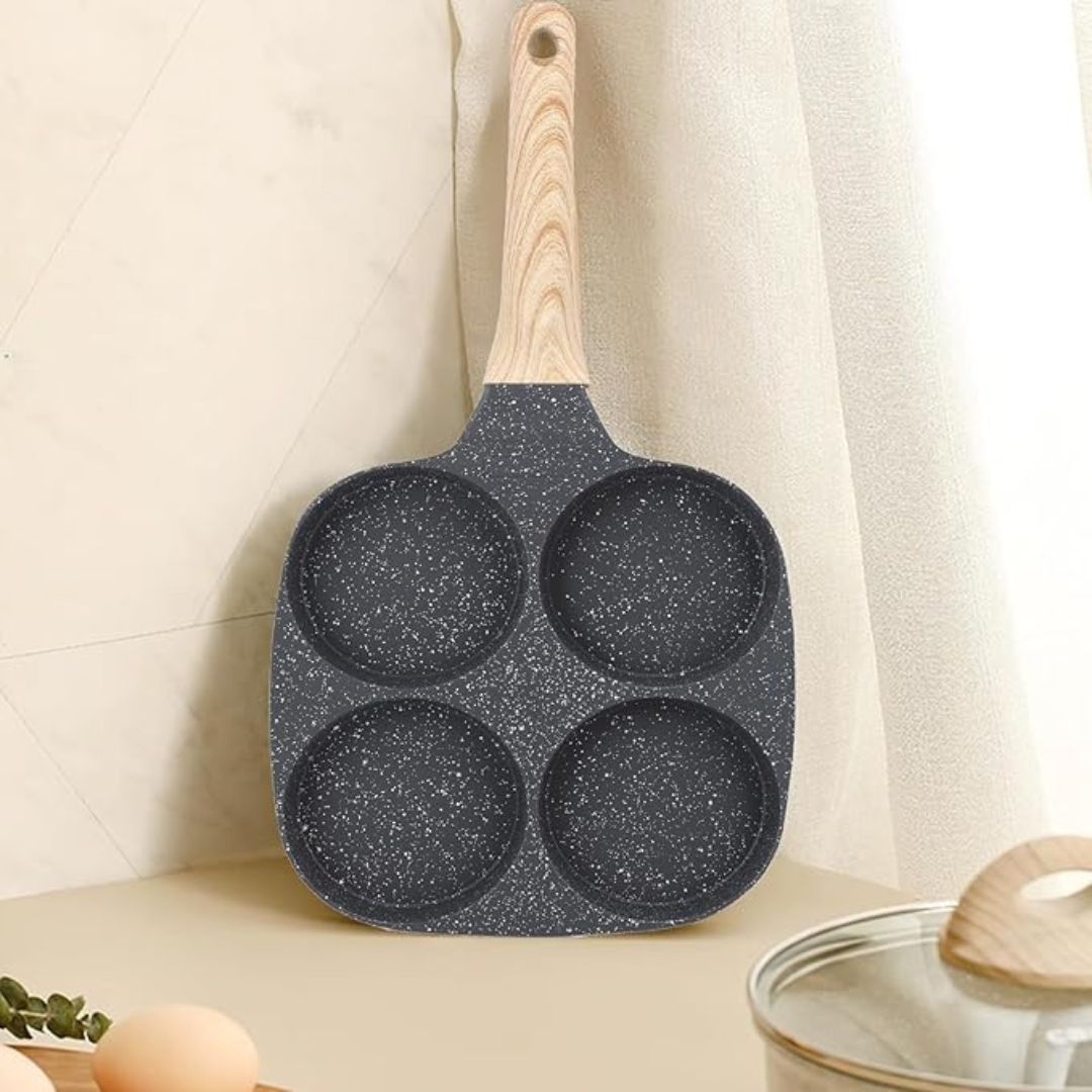 4-Slot Aluminium Marble Granite Non-stick Coating Frying Pan