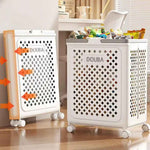 Small Rolling Basket With Handles & Wheels