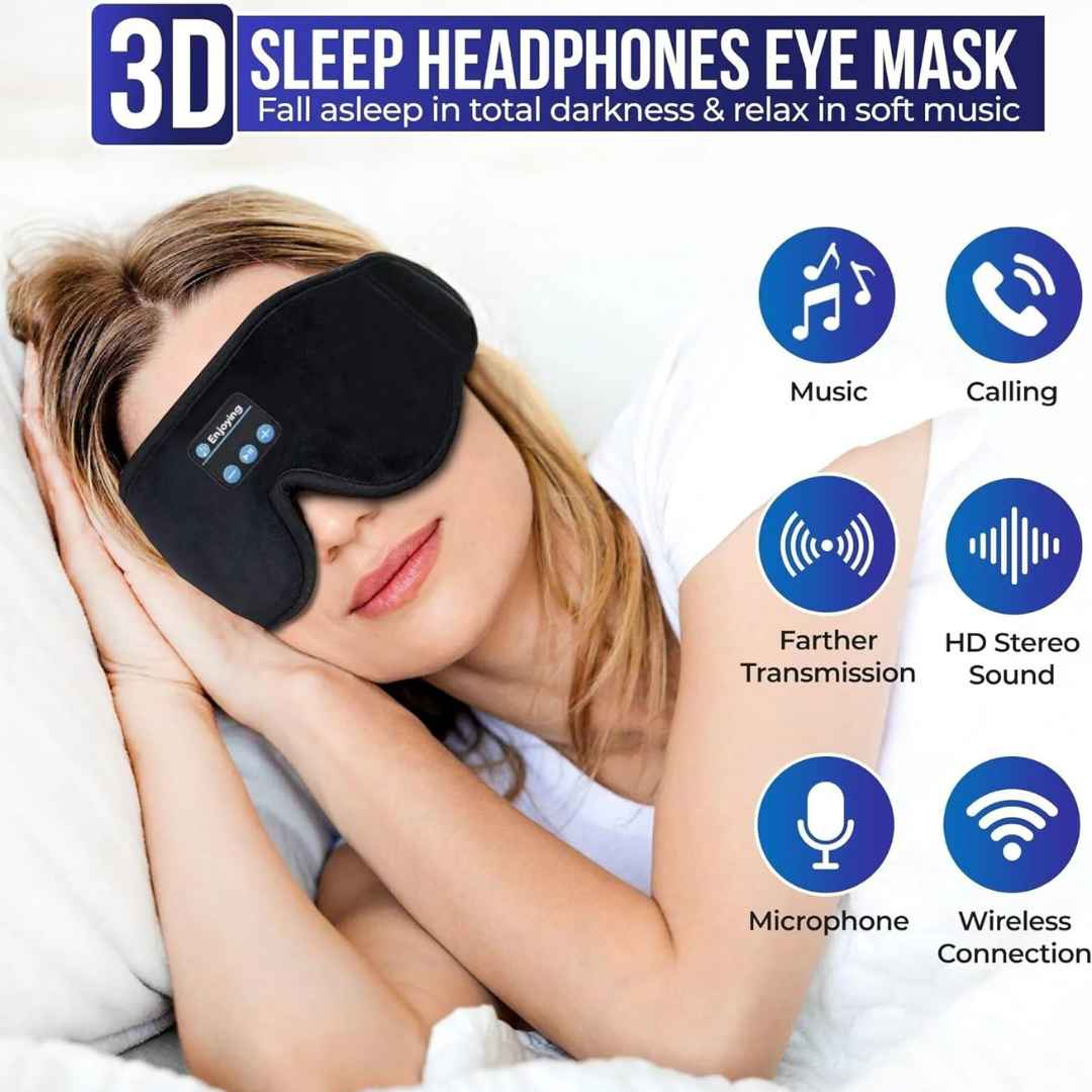 Bluetooth 3D Sleep Eye Mask With Wireless Headphones