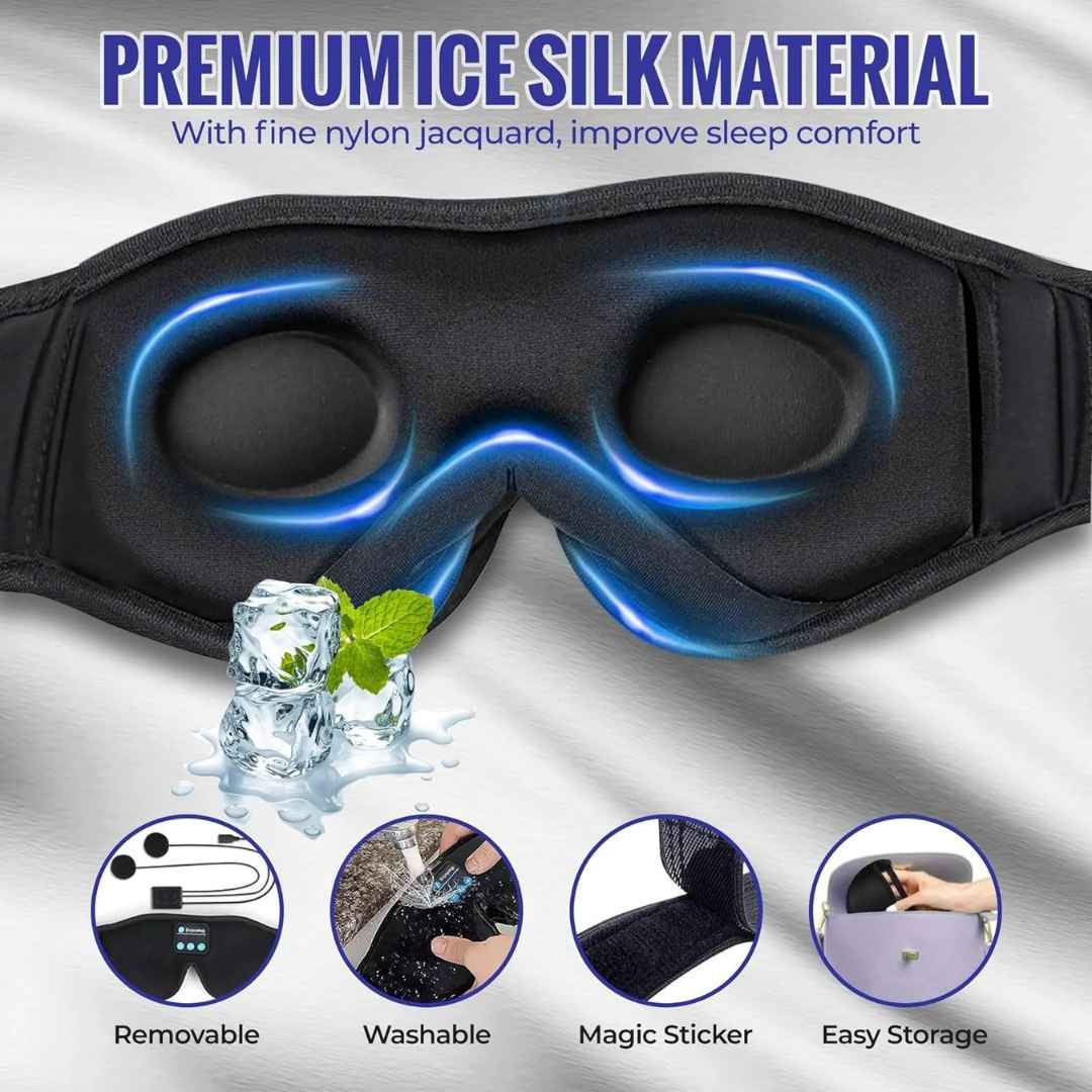 Bluetooth 3D Sleep Eye Mask With Wireless Headphones
