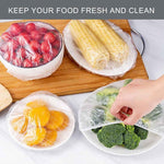 100 PCS Fresh Keeping Disposable Stretch Elastic Food Storage Covers 36cm
