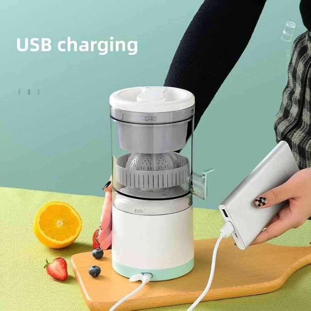 Electric Portable Citrus Juicer USB Charging Compact 45W Press With Lockable Spout