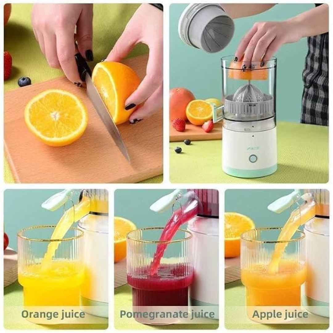 Electric Portable Citrus Juicer USB Charging Compact 45W Press With Lockable Spout