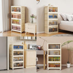 4 Tier Stackable Plastic Storage Bins With Lids & Wheels