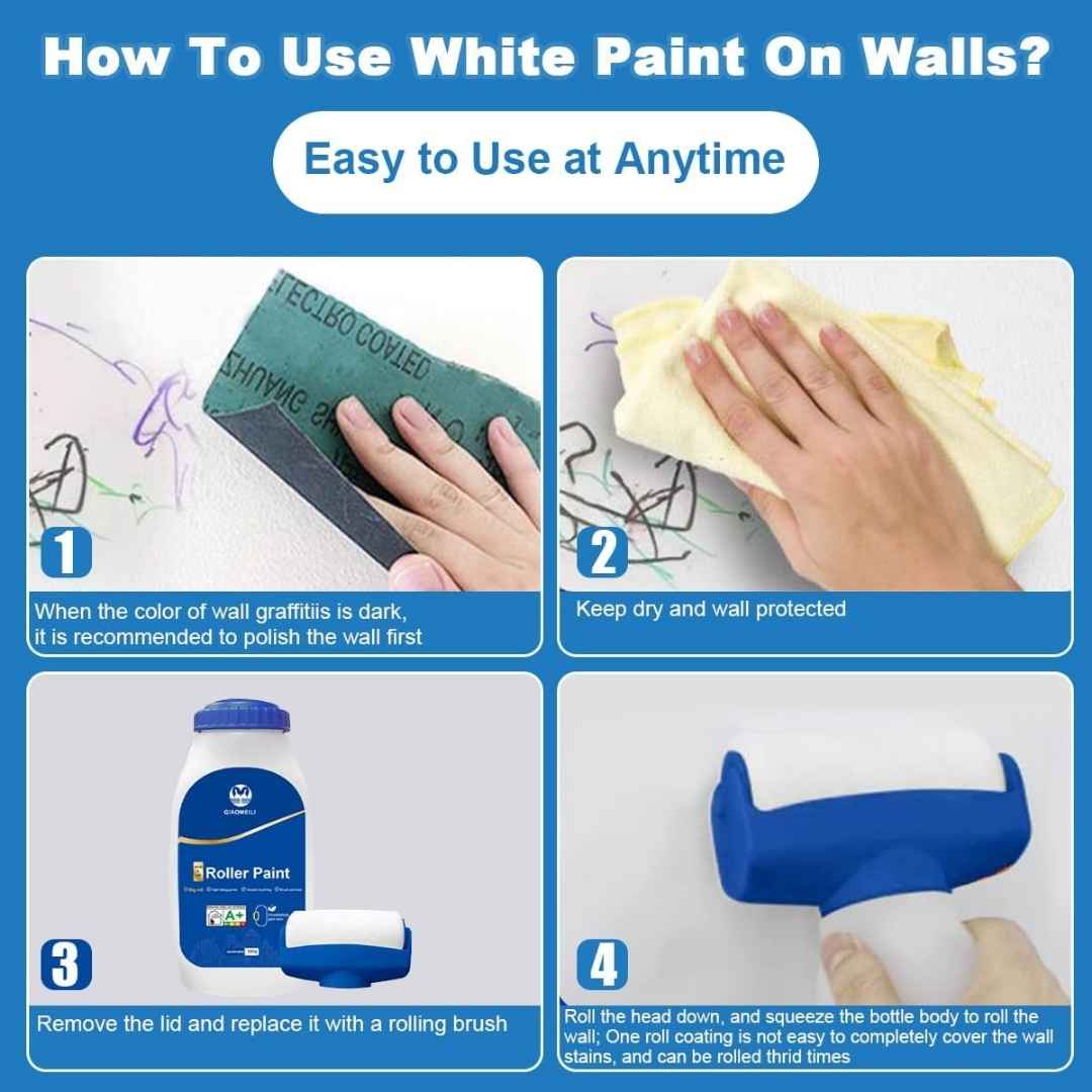 MGTU Wall Repair Roller White Paint