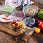 100 PCS Fresh Keeping Disposable Stretch Elastic Food Storage Covers 36cm