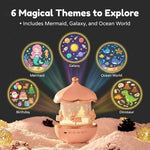Kids 360° Rotating LED Rechargeable Night Projector Lamp With 6 Films & 5 Colors