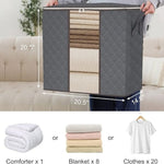 4/8/12 Pack 100L Large Capacity Foldable Fabric Storage Organizers With Reinforced Handle & Sturdy Zippers
