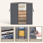 4/8/12 Pack 100L Large Capacity Foldable Fabric Storage Organizers With Reinforced Handle & Sturdy Zippers