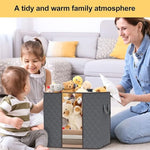 4/8/12 Pack 100L Large Capacity Foldable Fabric Storage Organizers With Reinforced Handle & Sturdy Zippers