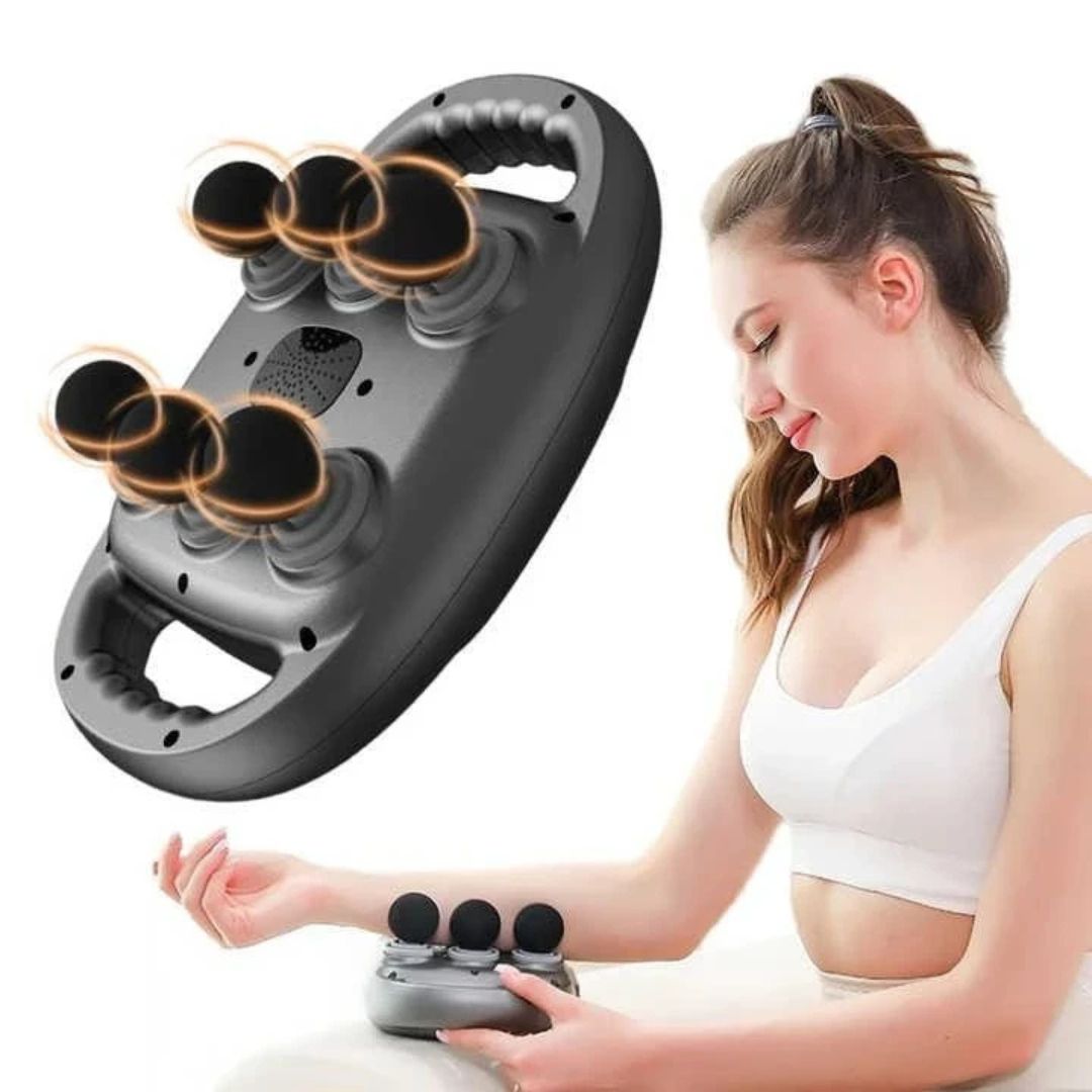 6 Head Electric Rechargeable Massage Gun Deep Tissue With LED Screen & 20 Intensity Levels