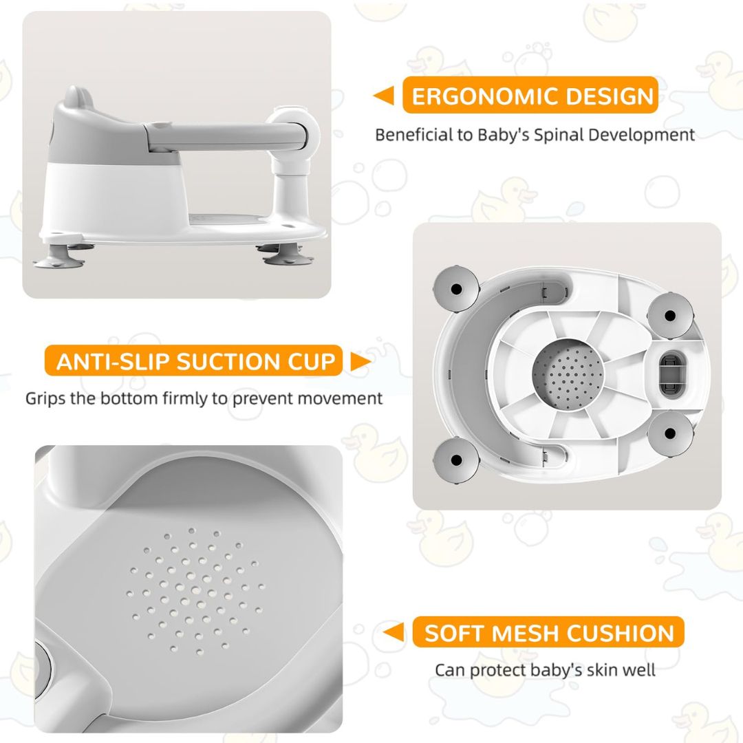 Newborn Non-Slip Bathtub Chair For Babies 6 Months & Up