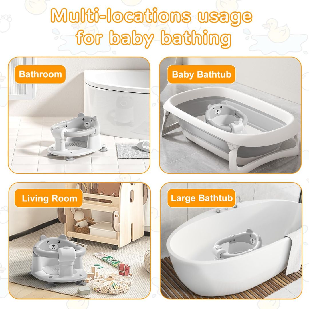 Newborn Non-Slip Bathtub Chair For Babies 6 Months & Up