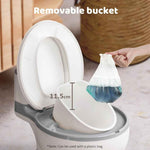 Portable Potty Training Toilet Seat For Toddlers PVC Cushion With Removable Bowl & Wipe Holder
