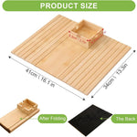 Anti Falling Sofa Arm Tray & Holder - Natural Bamboo Wood
