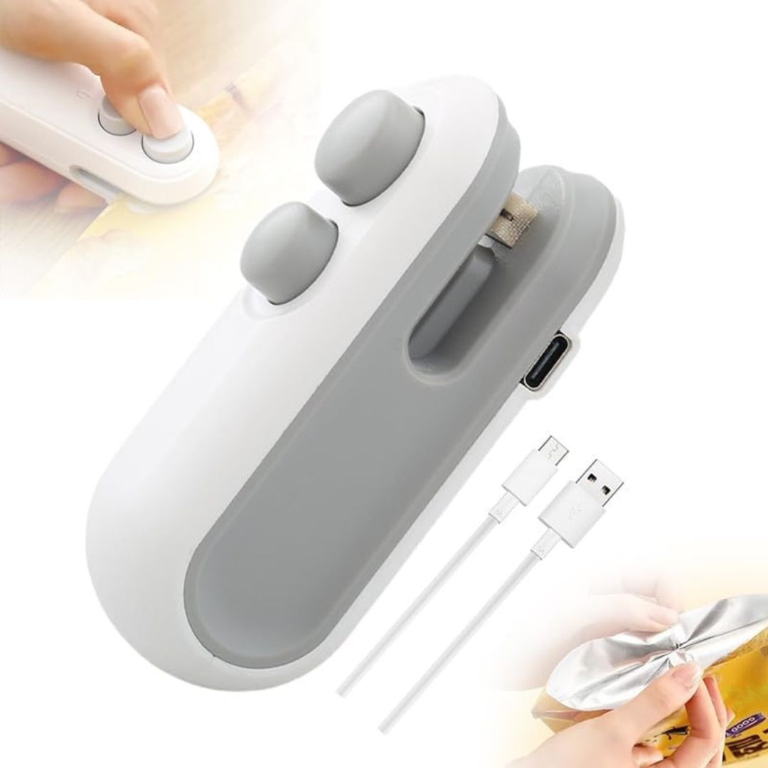 2 in 1 Rechargeable Mini Bag Sealer & Cutter Machine