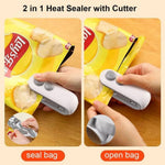 2 in 1 Rechargeable Mini Bag Sealer & Cutter Machine