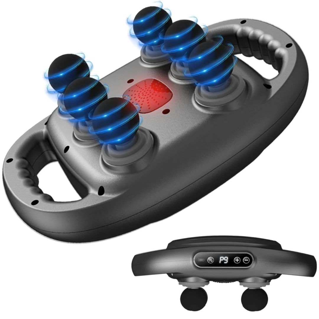 6 Head Electric Rechargeable Massage Gun Deep Tissue With LED Screen & 20 Intensity Levels