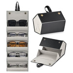 5-Slot Glasses Foldable Case Organizer For Travel & Daily Use