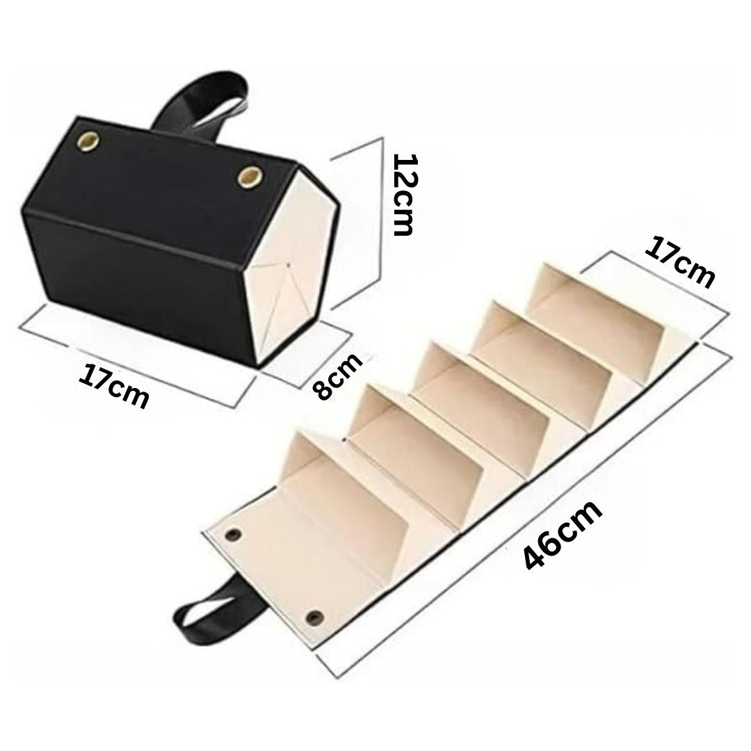 5-Slot Glasses Foldable Case Organizer For Travel & Daily Use