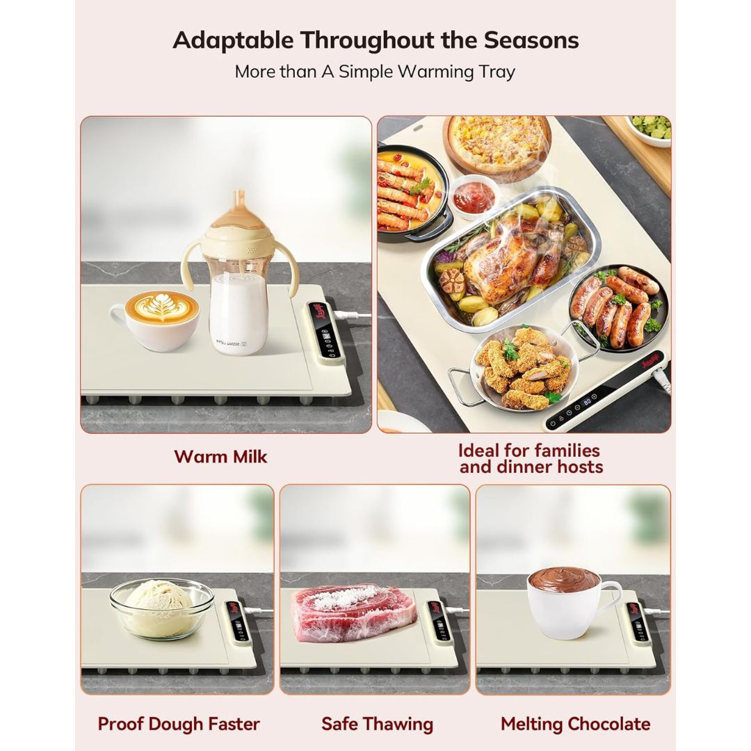 Foldable Electric Food Warming Mat With 6 Temperatures