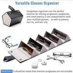 5-Slot Glasses Foldable Case Organizer For Travel & Daily Use