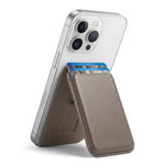 Mag-Safe Strong Magnetic RFID Leather Card Holder For All Phones With Stand