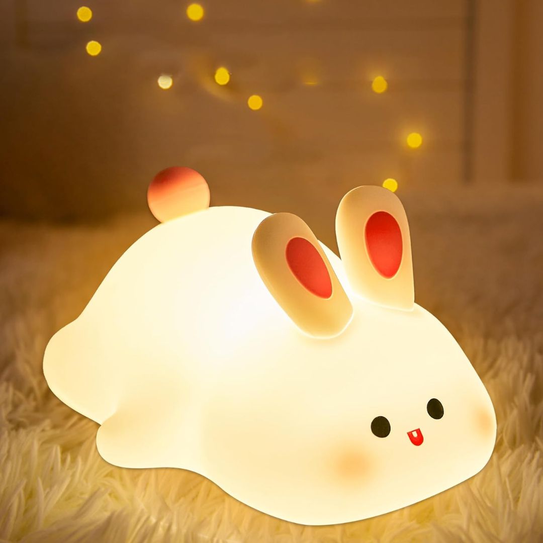 Cute Nursery Squishy Silicone Rechargeable Touch Night Lamps