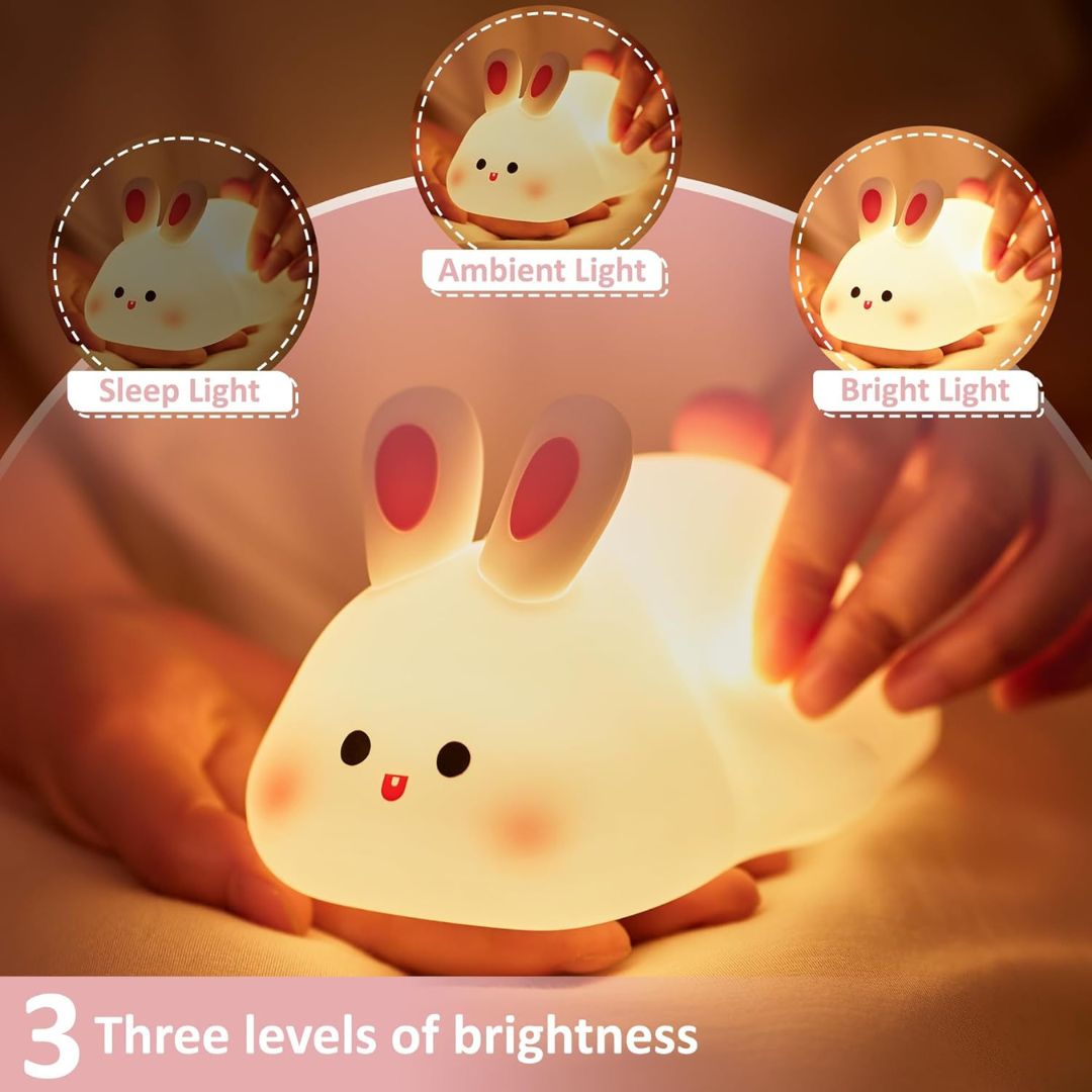 Cute Nursery Squishy Silicone Rechargeable Touch Night Lamps