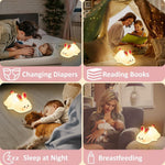 Cute Nursery Squishy Silicone Rechargeable Touch Night Lamps