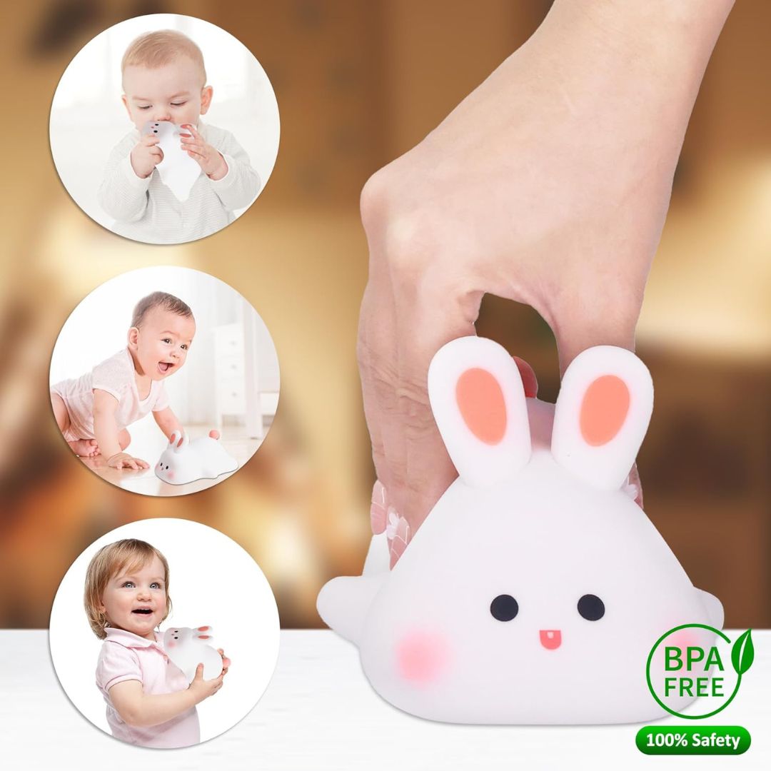Cute Nursery Squishy Silicone Rechargeable Touch Night Lamps