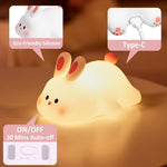 Cute Nursery Squishy Silicone Rechargeable Touch Night Lamps